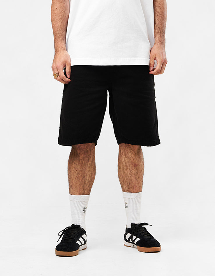 Route One Canvas Carpenter Shorts - Washed Black