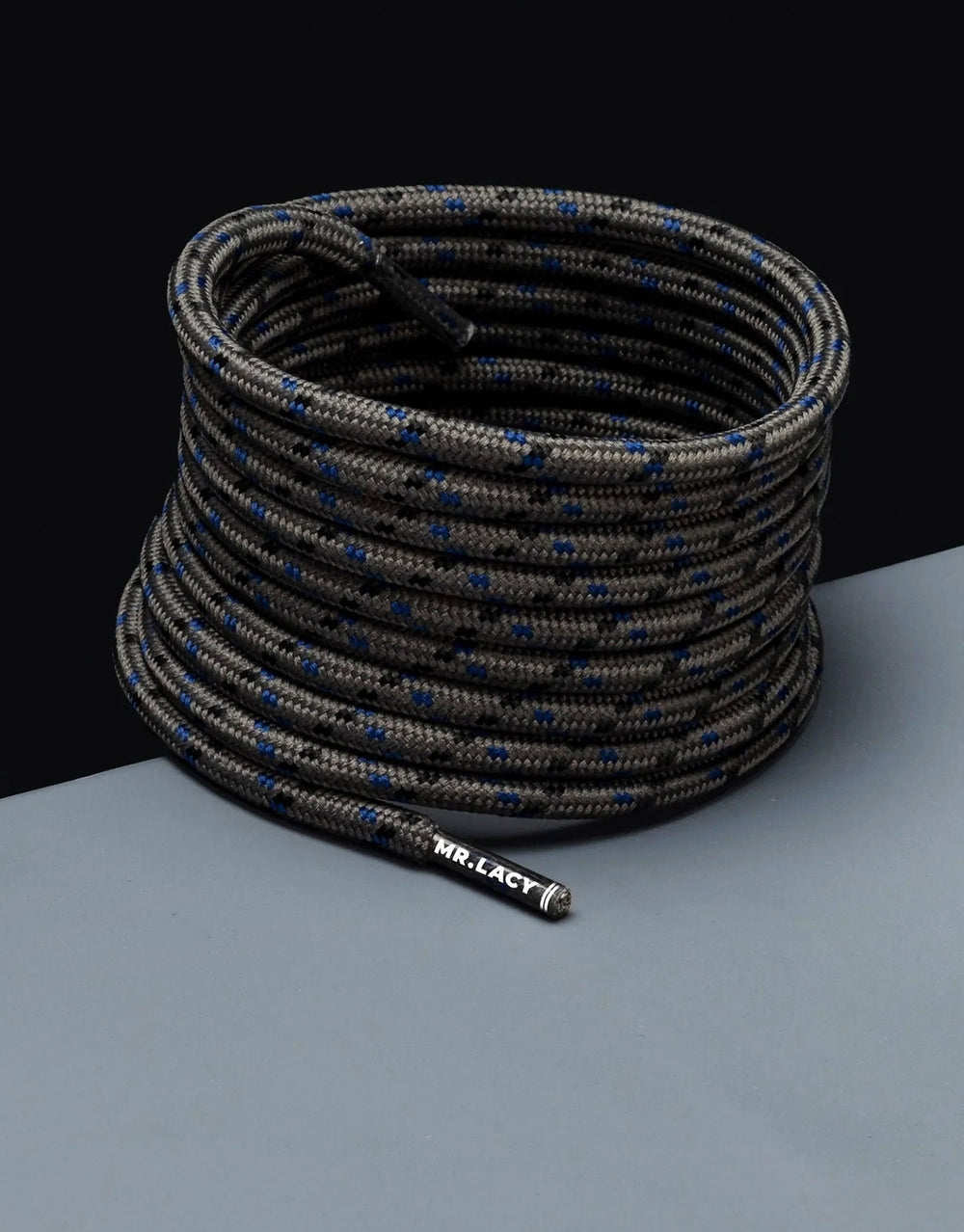 Mr. Lacy Hikies Round Laces - Light Grey/Black/Blue