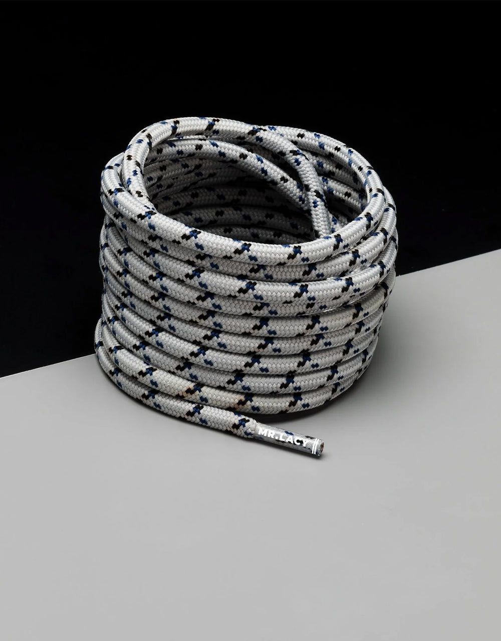 Mr. Lacy Hikies Round Laces - Silver Grey/Black/Blue