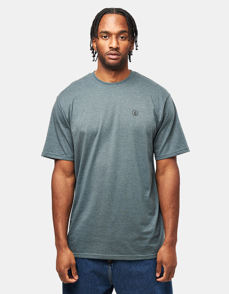Volcom Circle Blanks Heathered T-Shirt - Dark Slate