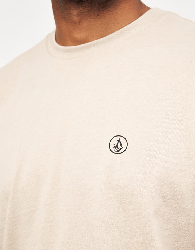 Volcom Circle Blanks Heathered T-Shirt - Light Khaki