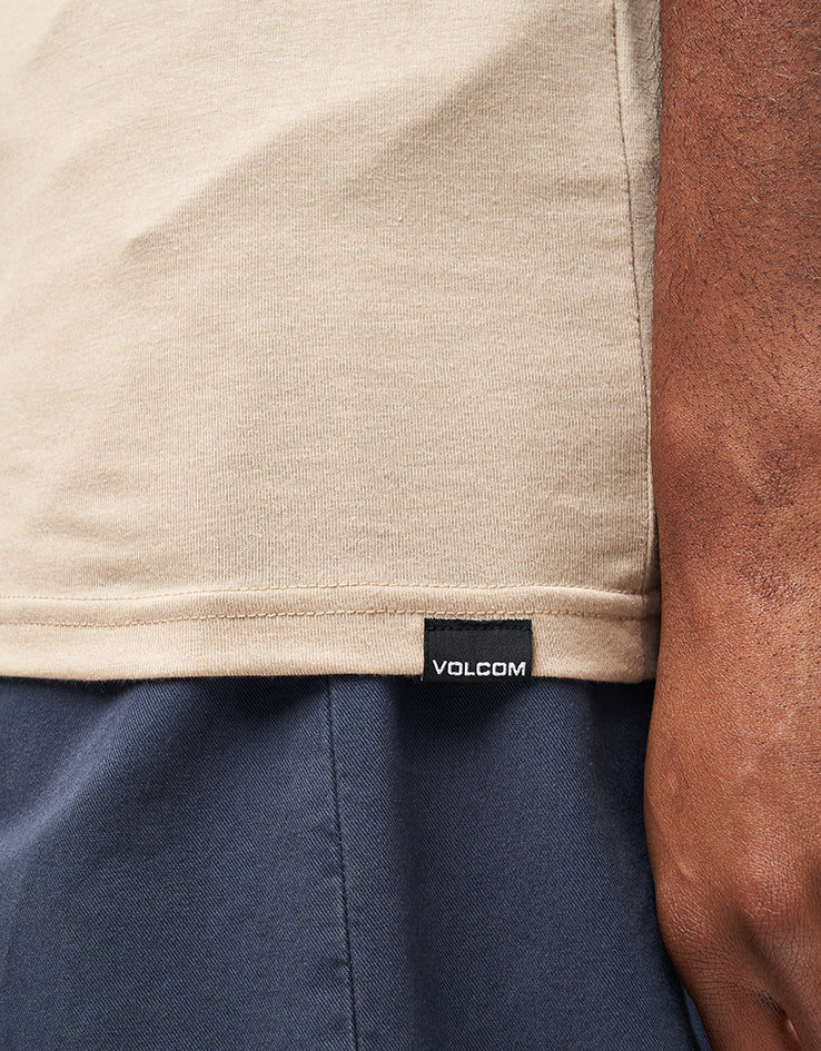 Volcom Draggin Stone T-Shirt - Light Khaki