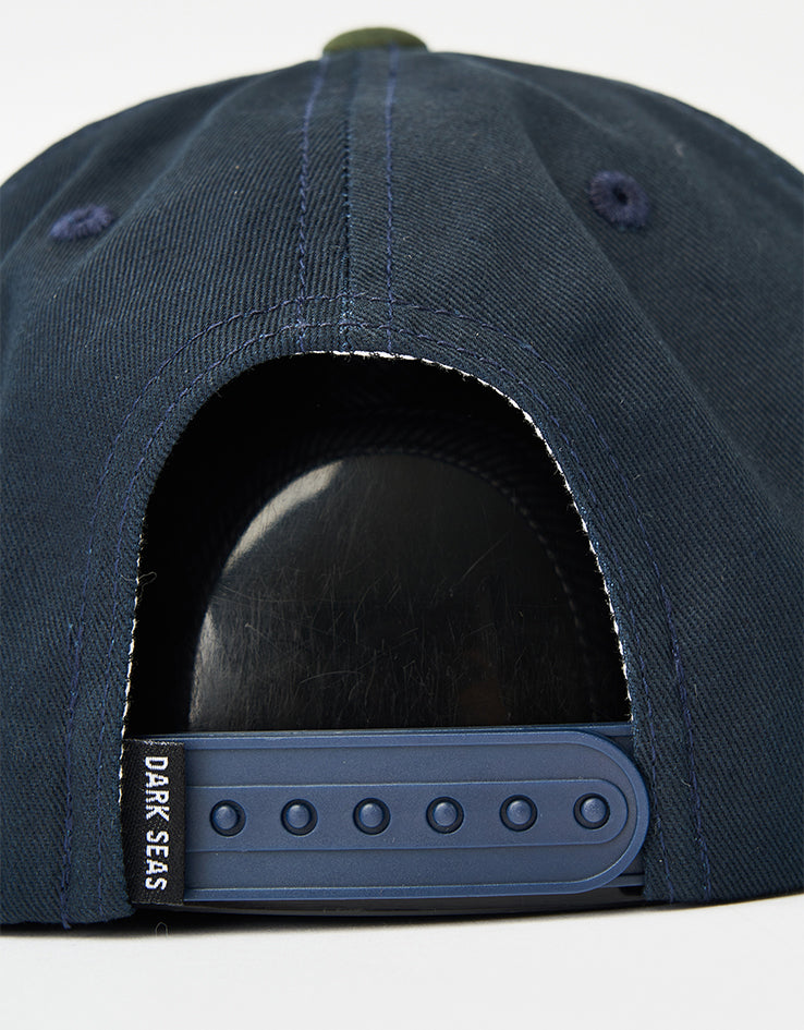 Dark Seas Jumper Snapback Cap - Navy/Green