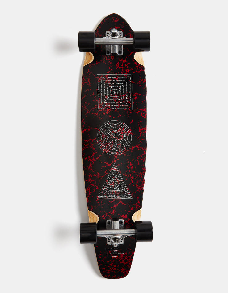 Globe The All-Time Marble Stack Kicktail Longboard - 35.875"