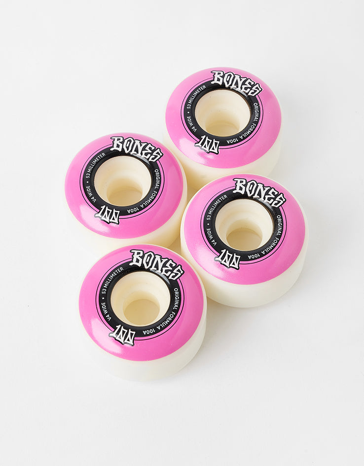 Bones OG Formula V4 Wide 100a WK Skateboard Wheels - 53mm