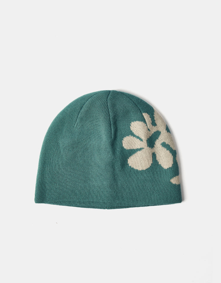 Route One Dayzeez Recycled Cuffless Beanie - Dark Teal/Angora