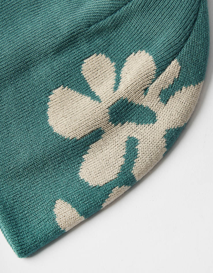 Route One Dayzeez Recycled Cuffless Beanie - Dark Teal/Angora