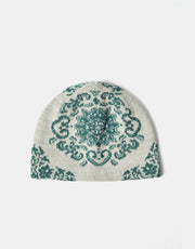 Route One Porcelain Recycled Cuffless Beanie - Ivory/Dark Teal