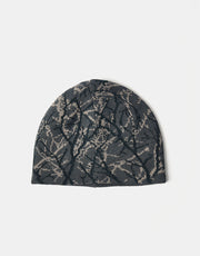 Route One Branch Camo Recycled Cuffless Beanie - Dark Grey