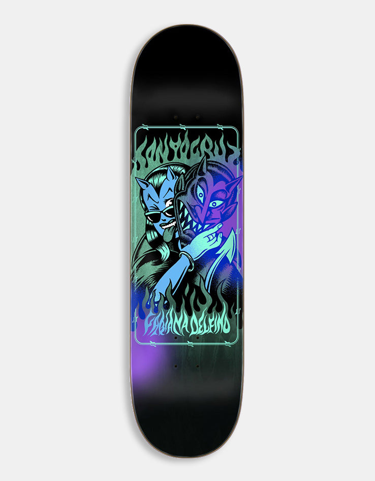 Santa Cruz Delfino Devil Mask Skateboard Deck - 8.25"