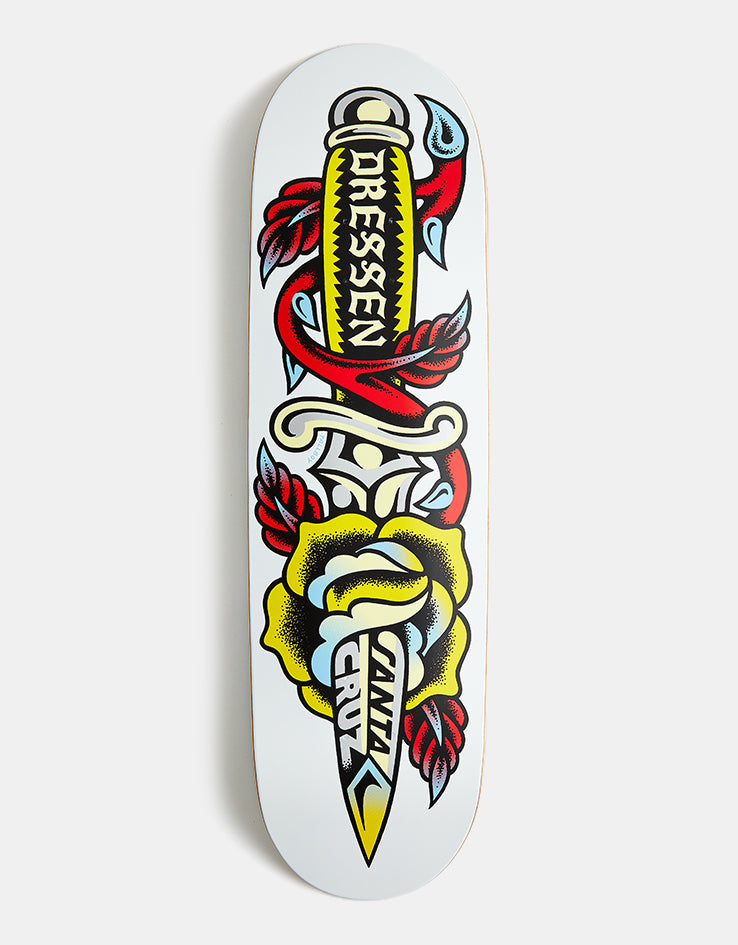 Santa Cruz Dressen Rose Dagger Skateboard Deck - 8.7"