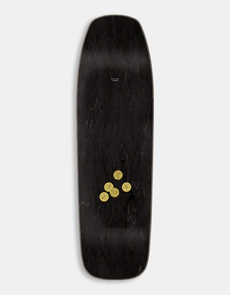 Santa Cruz Delfino Pinball Shaped Skateboard Deck - 9.14"