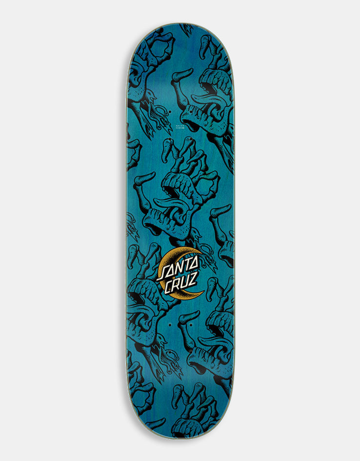 Santa Cruz Crescent Bone Hand Skateboard Deck - 8.25"