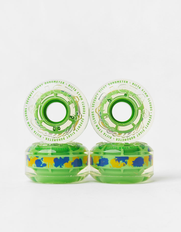 Ricta Clear Splatter Clouds 78a Skateboard Wheels - 57mm