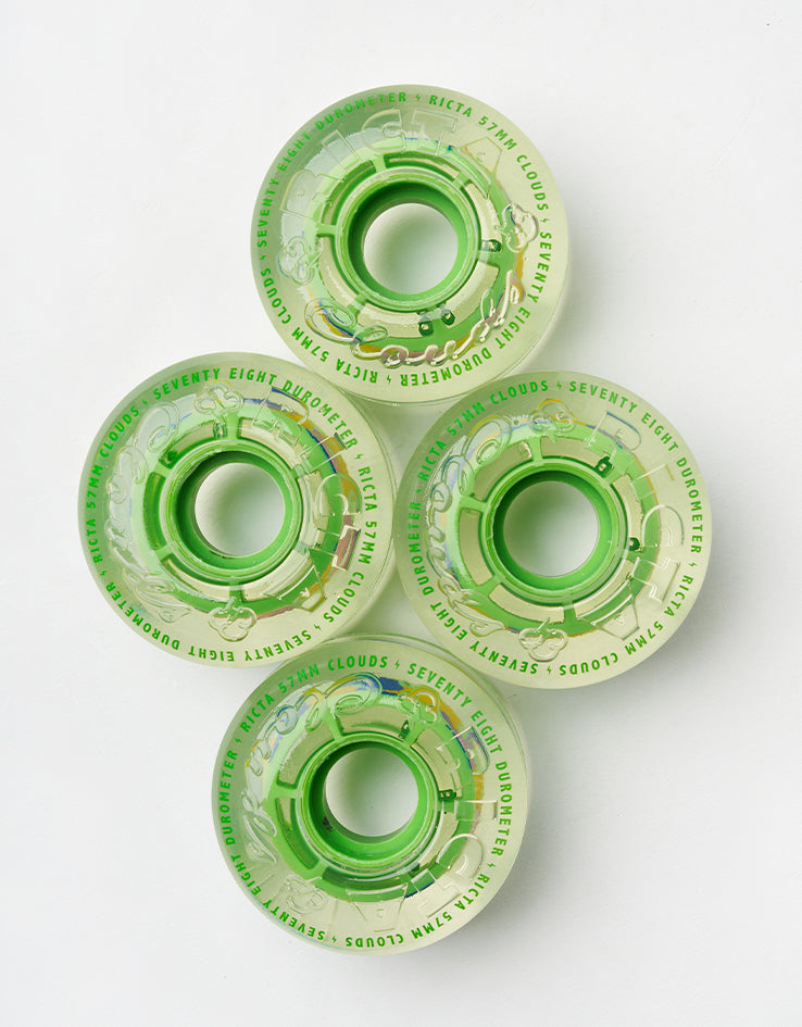 Ricta Clear Splatter Clouds 78a Skateboard Wheels - 57mm