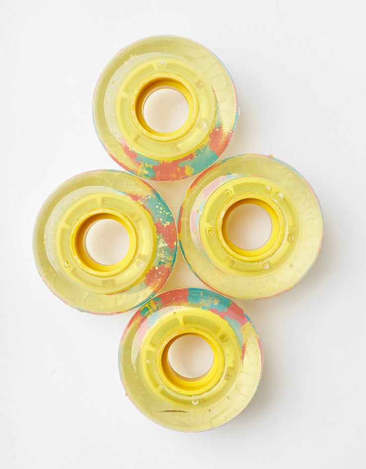 Ricta Clear Splatter Clouds 78a Skateboard Wheels - 54mm