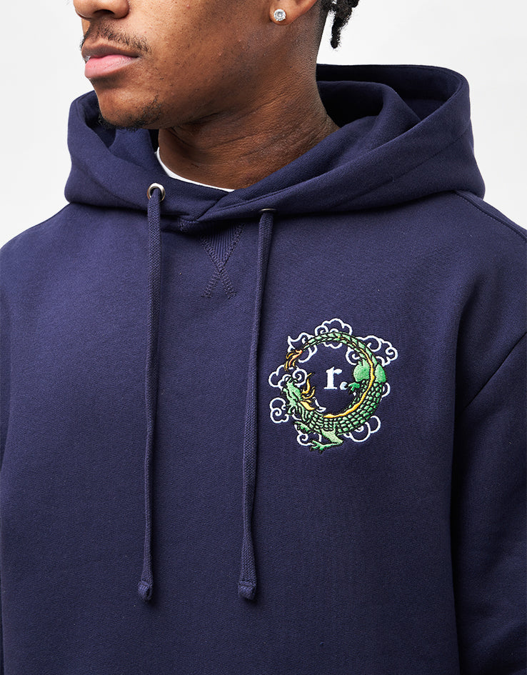 Route One Organic Dragon Heavyweight Pullover Hoodie - Eclipse