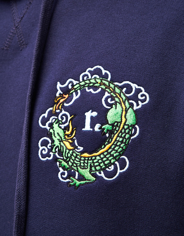 Route One Organic Dragon Heavyweight Pullover Hoodie - Eclipse