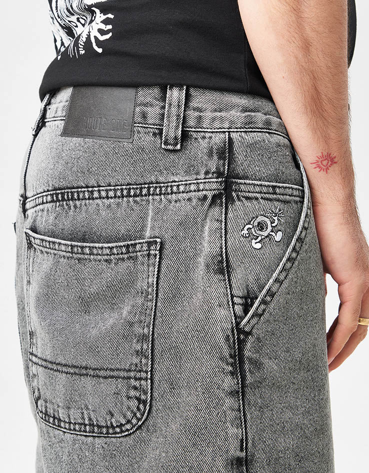 Route One Super Baggy Jorts - Slate Grey