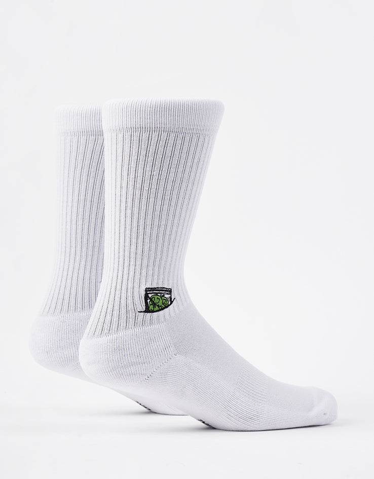 Route One Stash Crew Socks - White