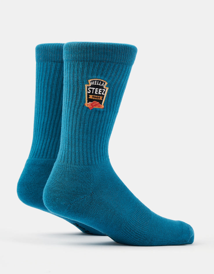 Route One Hella Steez Crew Socks - Teal
