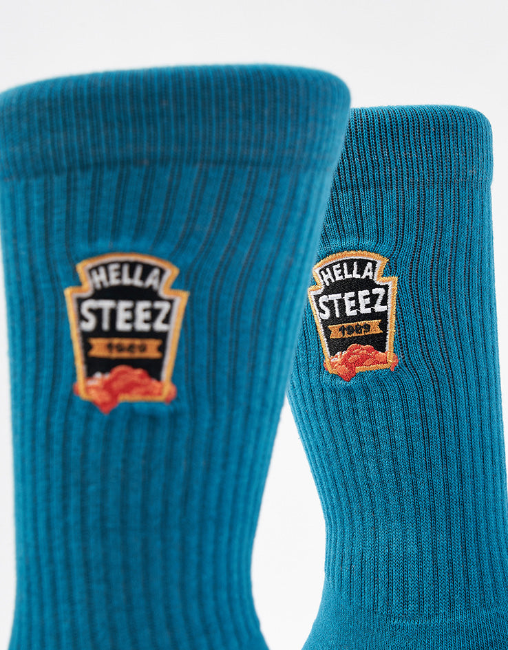 Route One Hella Steez Crew Socks - Teal