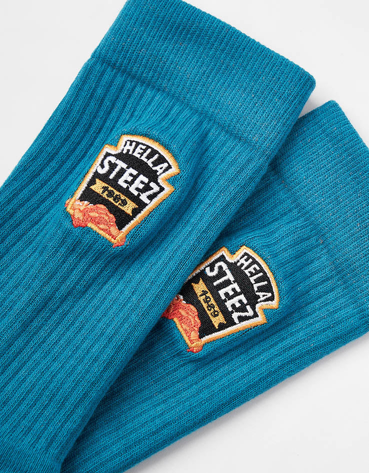 Route One Hella Steez Crew Socks - Teal