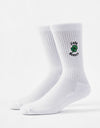 Route One Lucky B Crew Socks - White