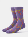 Route One Thorns Crew Socks - Purple