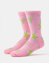 Route One Stars Crew Socks - Pink
