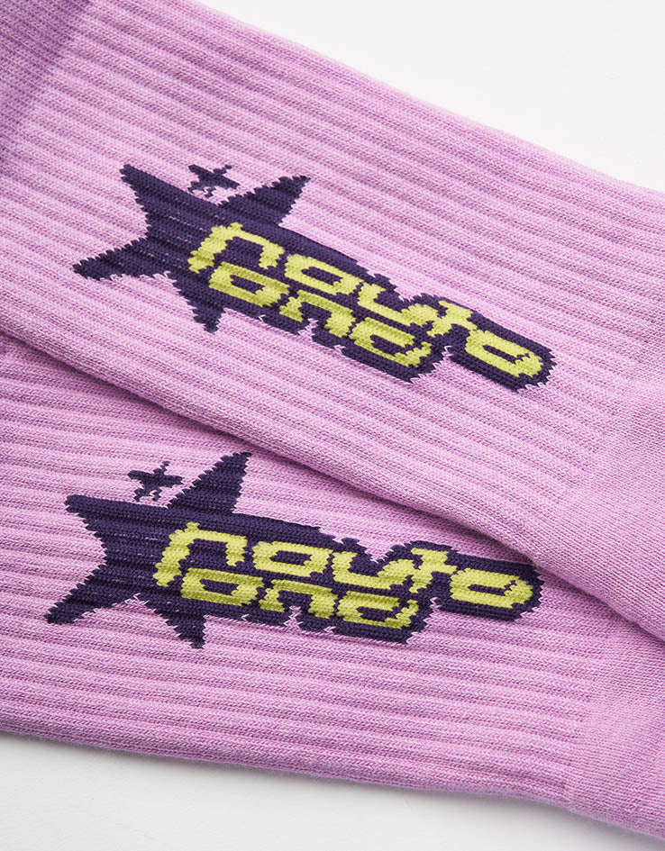 Route One Super Stars Crew Socks - Purple
