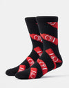 Route One Hot & Spicy Crew Socks - Black
