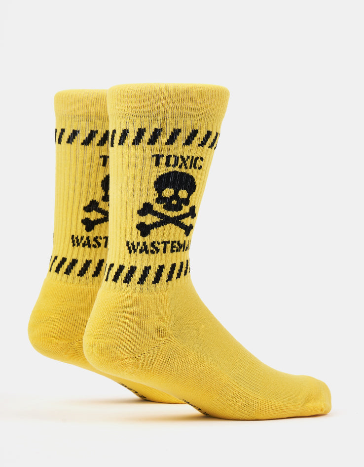 Route One Toxic Wasteman Crew Socks - Yellow
