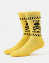 Route One Toxic Wasteman Crew Socks - Yellow