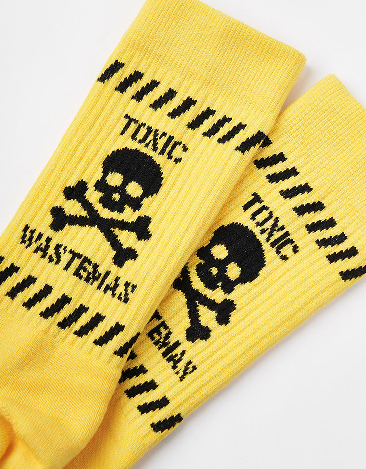 Route One Toxic Wasteman Crew Socks - Yellow
