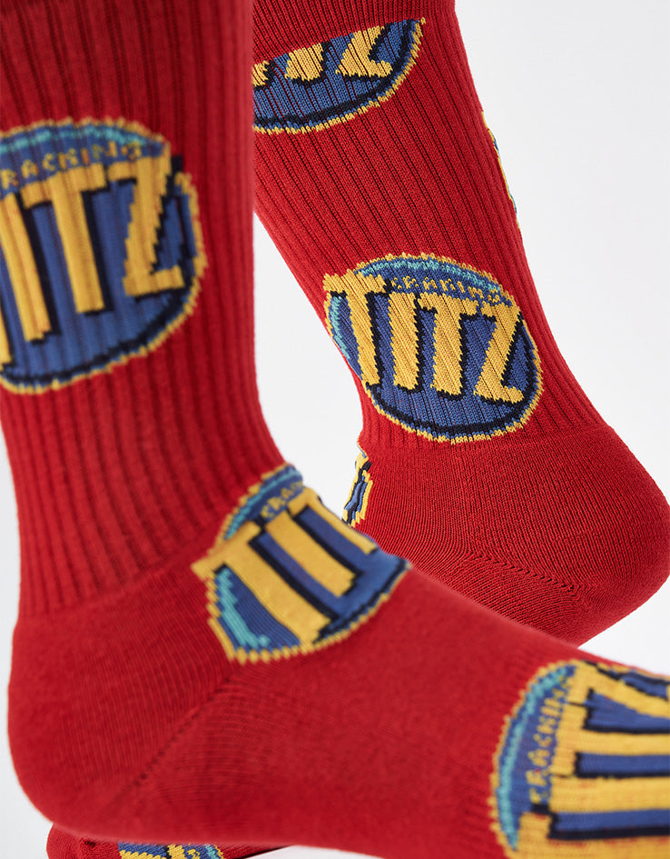 Route One Crackers Crew Socks - Red