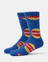 Route One Po-Ta-Toes Crew Socks - Blue