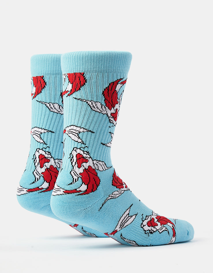 Route One Koi Crew Socks - Aqua
