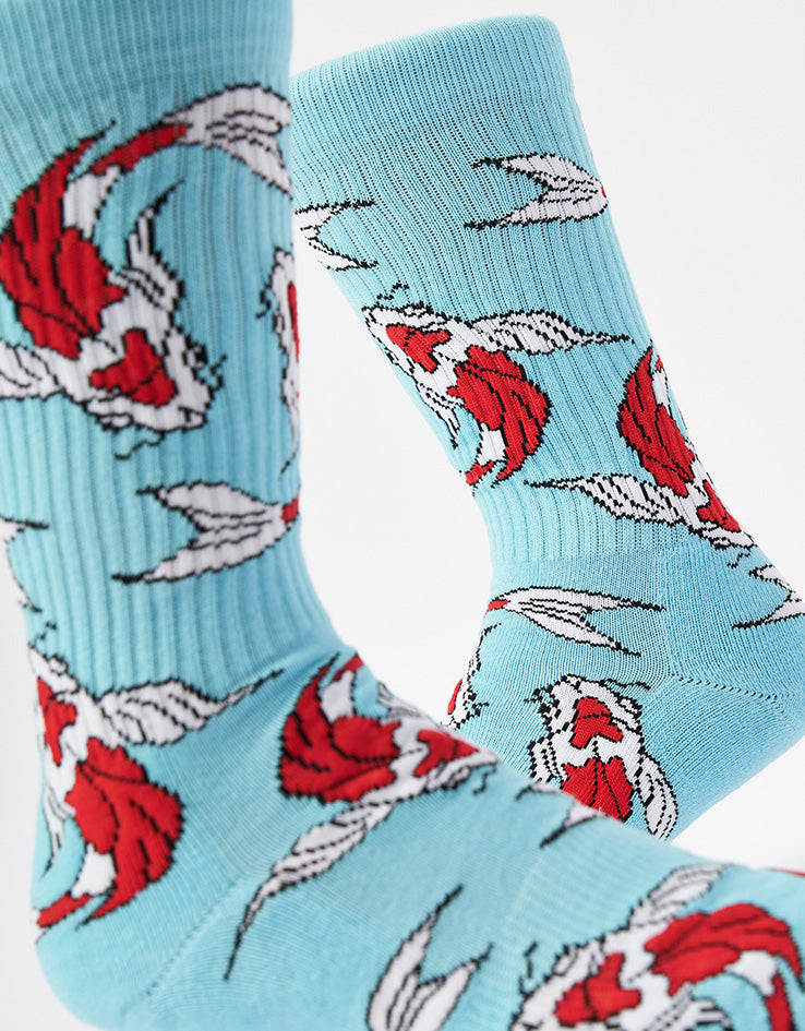 Route One Koi Crew Socks - Aqua