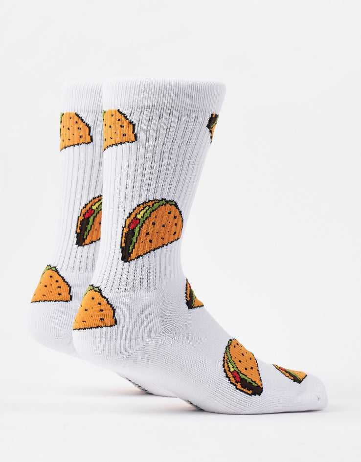 Route One Taco Crew Socks - White