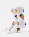 Route One Taco Crew Socks - White