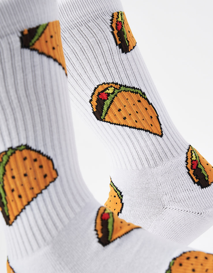 Route One Taco Crew Socks - White