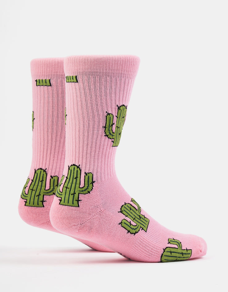 Route One Prickly Bush Crew Socks - Pink
