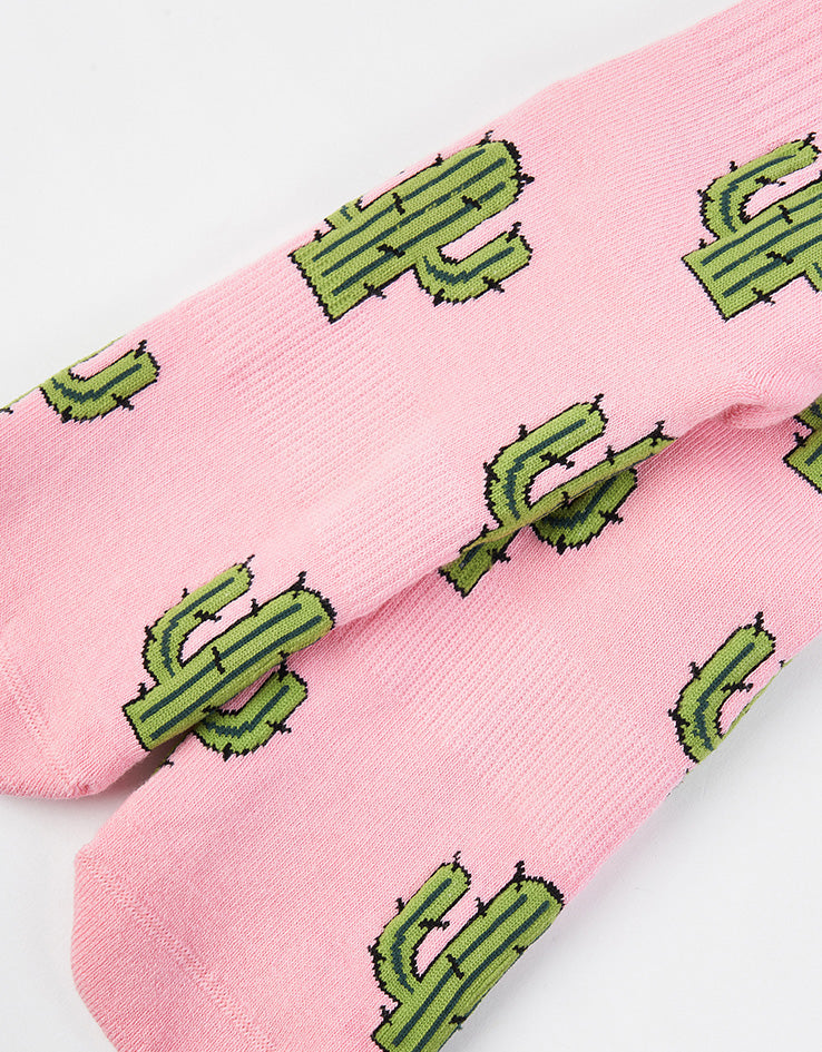 Route One Prickly Bush Crew Socks - Pink