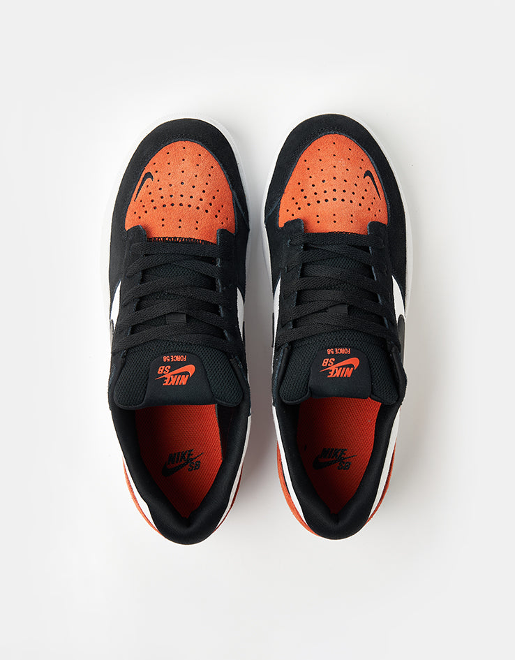 Nike SB Force 58 Skate Shoes - White/Black-Cosmic Clay-White