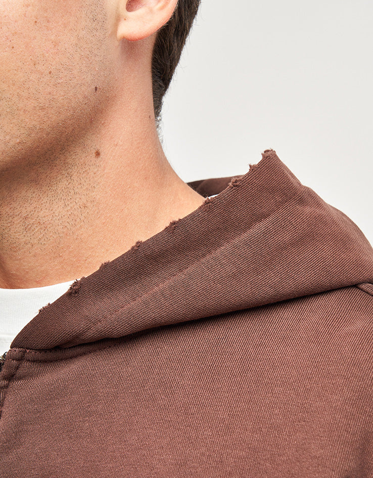 April Stars Zip Hoodie - Brown