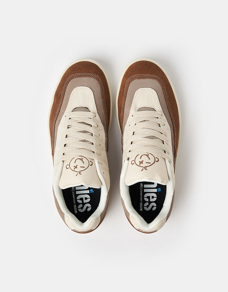 Etnies Snake Skate Shoes - Tan/Brown/Grey