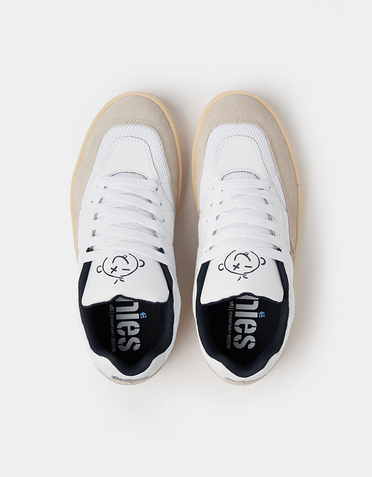 Etnies Snake Skate Shoes - White/Navy