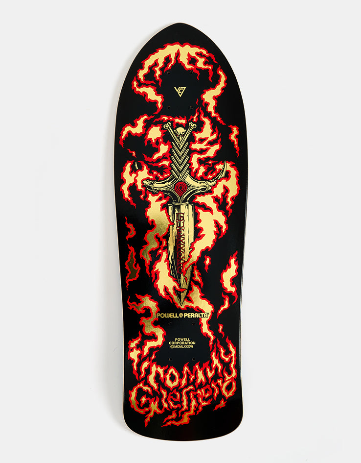 Powell Peralta Guerrero Gold Foil Bones Brigade S16 Reissue Skateboard Deck - 9.75"