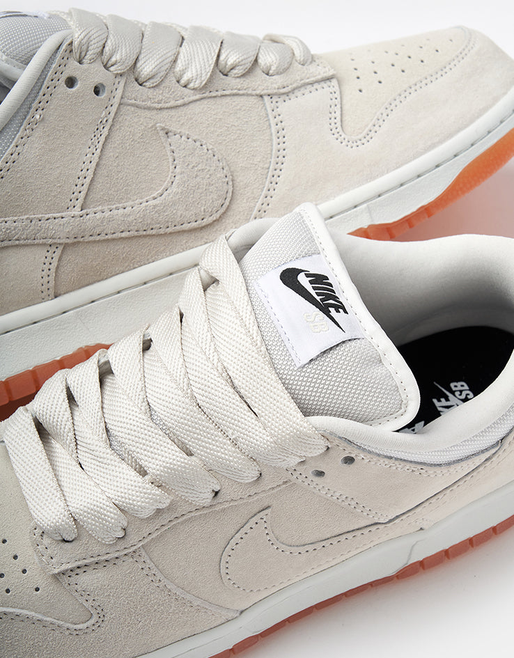 Nike SB Dunk Low Pro B Skate Shoes - Pale Ivory/Pale Ivory-Summit White-Gum